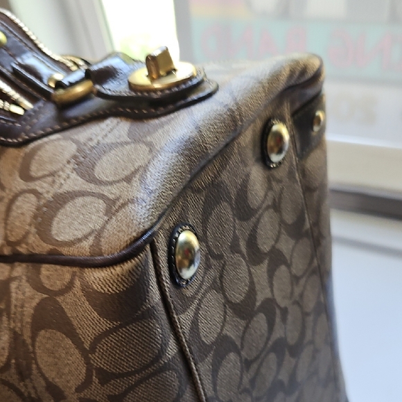 COACH EUC Y2K HERITAGE CARRIAGE  Brown Leatherware Satchel - Picture 16 of 16